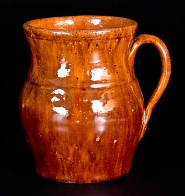 Fine JOHN BELL Redware Ale Mug, Waynesboro, PA