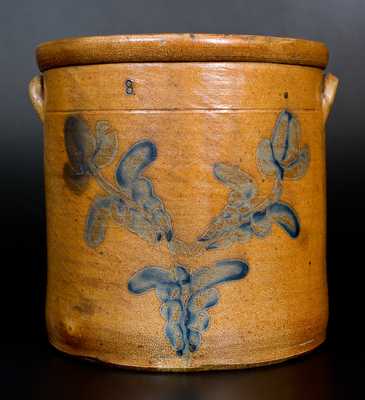 8 Gal. Stoneware Crock w/ Floral Decoration att. D.P. Shenfelder, Reading, PA.