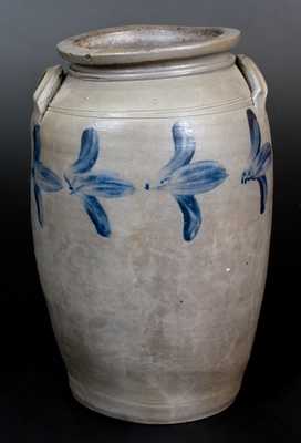 3 Gal. Stoneware Jar with Floral Decoration, James River, Virginia, origin