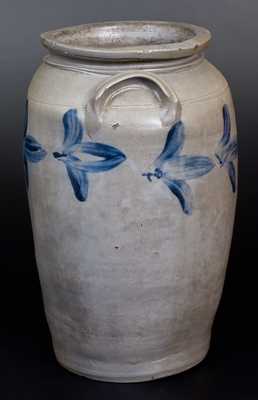 3 Gal. Stoneware Jar with Floral Decoration, James River, Virginia, origin