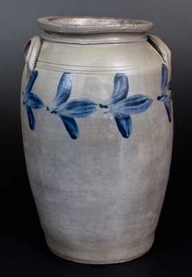 3 Gal. Stoneware Jar with Floral Decoration, James River, Virginia, origin
