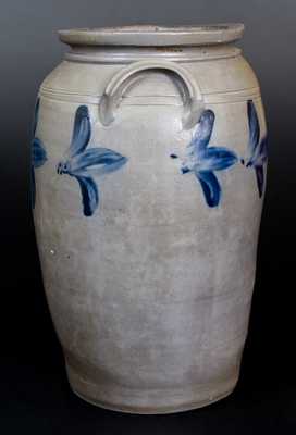 3 Gal. Stoneware Jar with Floral Decoration, James River, Virginia, origin