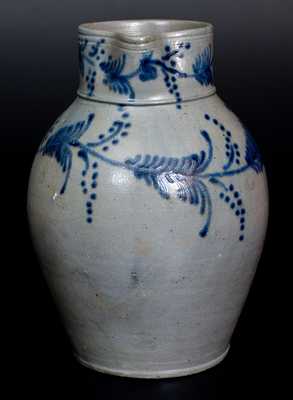 Fine 2 Gal. Stoneware Pitcher with Slip-Trailed Decoration, Baltimore, circa 1820