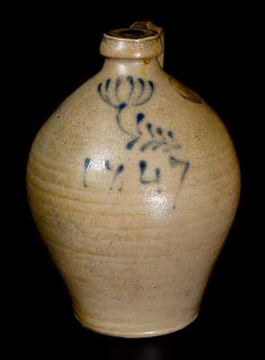1 Gal. Ovoid Stoneware Jug Dated "1847"