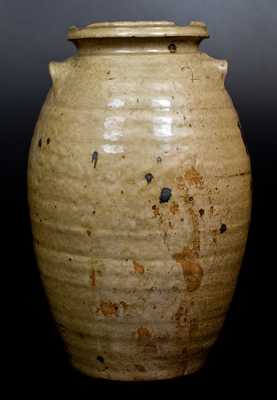 Very Rare Isaac E. Gay, Kershaw County, SC Alkaline-Glazed Stoneware Jar