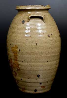 Very Rare Isaac E. Gay, Kershaw County, SC Alkaline-Glazed Stoneware Jar