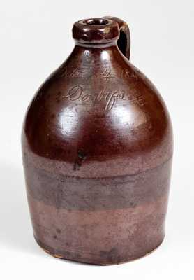 Albany Slip Stoneware Jug Inscribed "Octo. 15th 1841 / Doubtful"