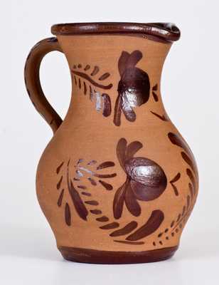 Tanware Pitcher with Unusual Shape, New Geneva, PA, circa 1880