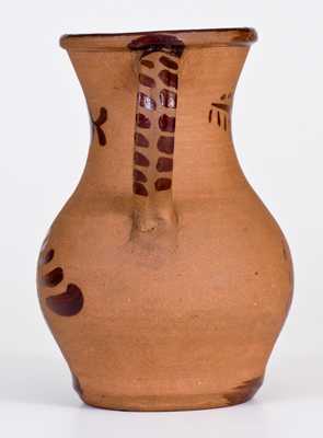 Tanware Pitcher with Unusual Shape, New Geneva, PA, circa 1880