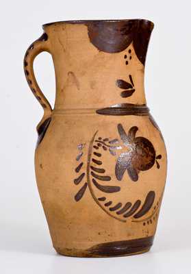 Large-Sized Tanware Pitcher, New Geneva, PA, circa 1880