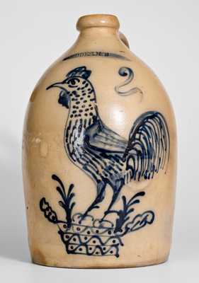 GEDDES, N.Y. Stoneware Rooster Jug by William Farrar