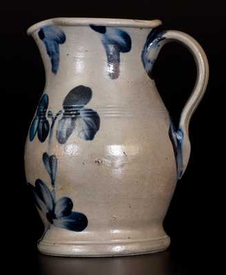 1/2 Gal. Stoneware Pitcher with Unusual Tooled Features, Baltimore, MD, c1870