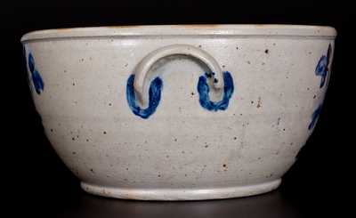 Extremely Rare Large-Sized Baltimore Stoneware Bowl w/ Floral Decoration