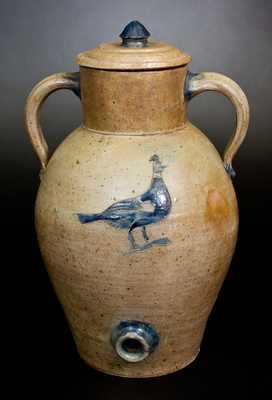 Extremely Rare and Important John Floyd  (Potter of Knox County, TN) Stoneware Water Cooler, 1840