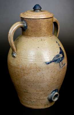 Extremely Rare and Important John Floyd  (Potter of Knox County, TN) Stoneware Water Cooler, 1840