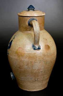 Extremely Rare and Important John Floyd  (Potter of Knox County, TN) Stoneware Water Cooler, 1840