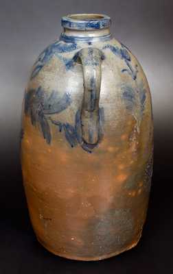 Extremely Rare 10 Gal. RICE & BROYLES / LINSBURG, W.VA Stoneware Double-Handled Jug