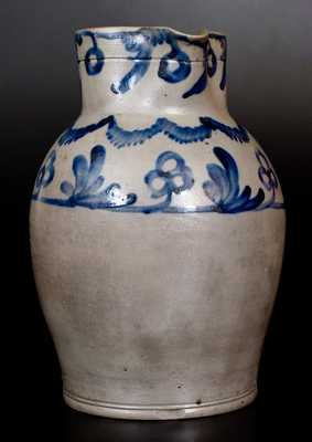 Fine 2 Gal. Stoneware Pitcher att. Henry Remmey Jr., Philadelphia, PA