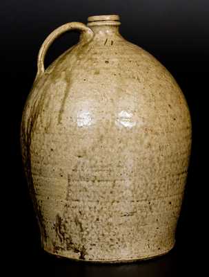 Early One-Gallon Alkaline-Glazed Stoneware Jug, Edgefield District, SC, circa 1825-35