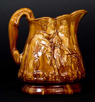 Rockingham Ware Pitcher att. Edwin Bennett, Baltimore, MD, circa 1850