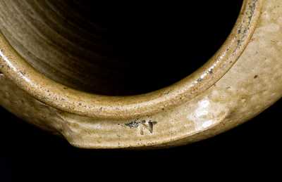 Very Fine and Rare Pottersville, Edgefield District, SC 6 Gal. Alkaline-Glazed Stoneware Jar