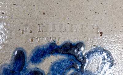 Outstanding J. MILLER / WHEELING, VA Stoneware Jar with Bold "1833" Date and Floral Decoration