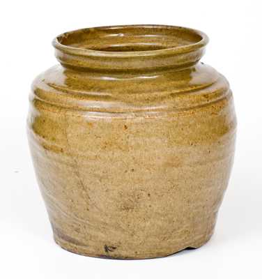 Unusual Alkaline-Glazed Stoneware Stew Pot att. Dave Drake, Lewis Miles Pottery, Edgefield, SC