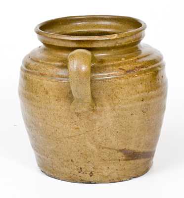 Unusual Alkaline-Glazed Stoneware Stew Pot att. Dave Drake, Lewis Miles Pottery, Edgefield, SC