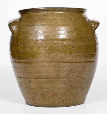 Unusual Alkaline-Glazed Stoneware Jar w/ Slash Marks, possibly Texas