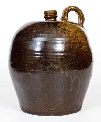 Alkaline-Glazed Stoneware Jug, Edgefield, SC, circa 1840s