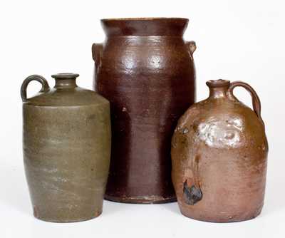 Lot of Three: Edgefield District, South Carolina, Stoneware