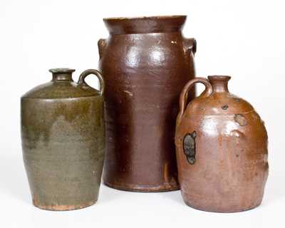 Lot of Three: Edgefield District, South Carolina, Stoneware