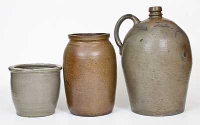 Lot of Three: Salt-Glazed Stoneware Vessels from TN, VA, and MD