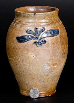 Fine One-Quart Stoneware Jar with Incised Decoration, Manhattan, circa 1800