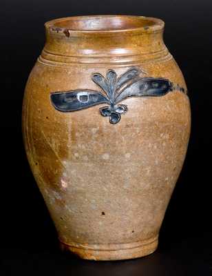 Fine One-Quart Stoneware Jar with Incised Decoration, Manhattan, circa 1800