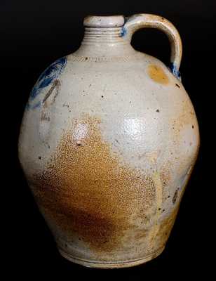 Very Fine Stoneware Jug w/ Impressed Floral Decoration, att. Xerxes Price, Sayreville, NJ