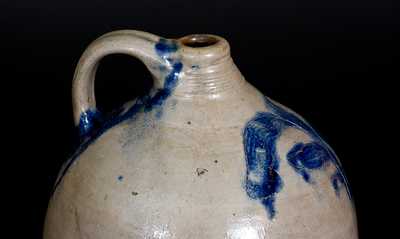 Stoneware Jug with Incised Floral Decoration att. John Remmey III, Manhattan, c1810