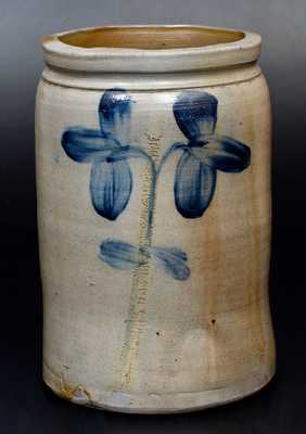 Baltimore Stoneware Jar w/ Floral Decoration attrib. Peter Herrmann, circa 1880