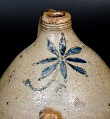 Stoneware Jug with Incised Decoration att. Peter Cross, Hartford, CT