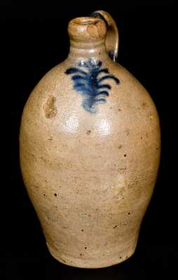 Fine One-Quart Stoneware Jug with Slip-Trailed Decoration, Northeastern US, late 18th century