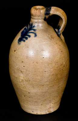 Fine One-Quart Stoneware Jug with Slip-Trailed Decoration, Northeastern US, late 18th century