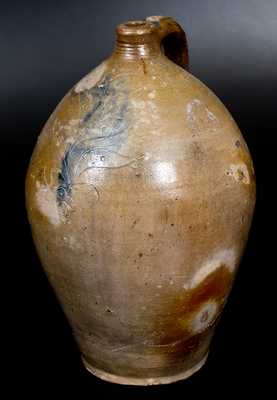 4 Gal. Stoneware Jug with Incised and Impressed Decoration