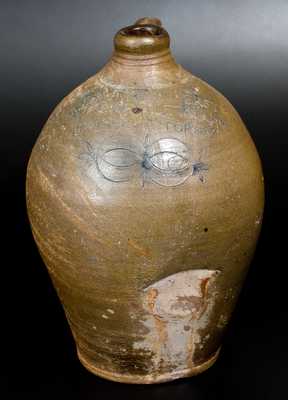 Rare 3 Gal. S. AMBOY N. JERSY / WARNE & LETTS / LIBERTY FOREV Stoneware Jug