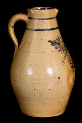 Rare Stoneware Pitcher w/ Detailed Grapes Decoration att. Wm. A. Macquoid, Manhattan