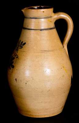 Rare Stoneware Pitcher w/ Detailed Grapes Decoration att. Wm. A. Macquoid, Manhattan