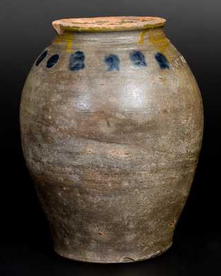 Rare Stoneware PICKLES Jar attrib. Clarkson Crolius, Manhattan, circa 1820