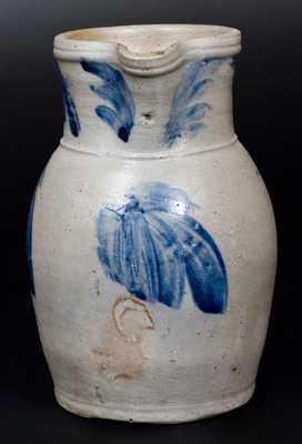 1/2 Gal. Stoneware Pitcher with Leaf Decoration, Baltimore, circa 1880