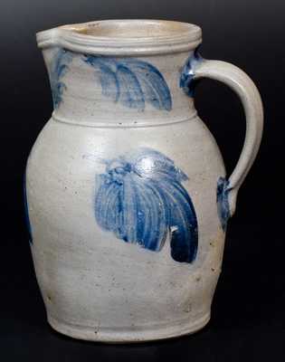 1/2 Gal. Stoneware Pitcher with Leaf Decoration, Baltimore, circa 1880