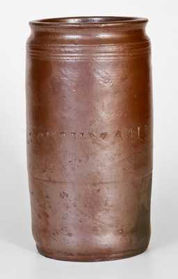 1 Gal.  PAUL CUSHMAN, Albany, NY Stoneware Jar, circa 1810