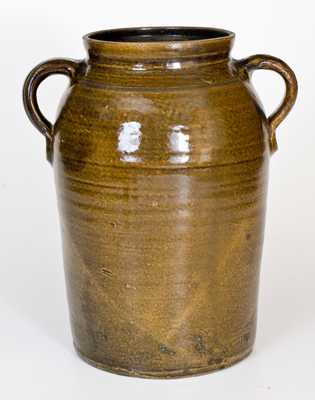 Alkaline-Glazed Stoneware Jar att. Elijah McPherson, Sand Mountain, AL, mid-19th century